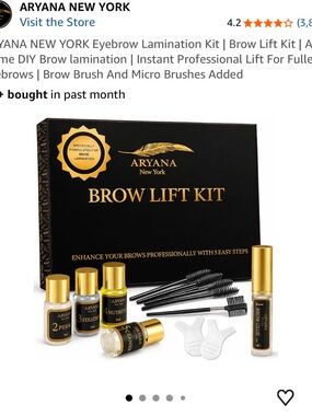 Adriana New York Brow Lift Kit in Black and Gold